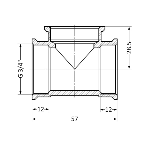 Тройник Thermo Alliance Standart 3/4" ВР SD41120 №5