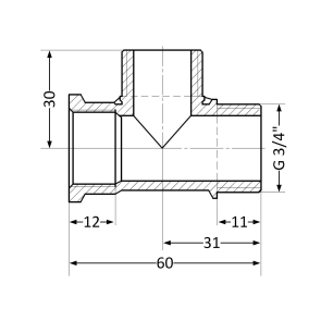 Трійник Thermo Alliance Standart 3/4" ВЗЗ SD41420 №5