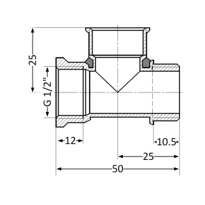 Тройник Thermo Alliance Standart 1/2" ВВЗ SD41315 №7