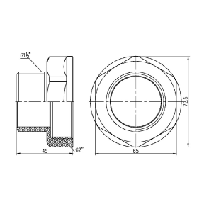 Перехід Thermo Alliance Forte 2"х1" 1/2 ВЗ SF3605040 №2