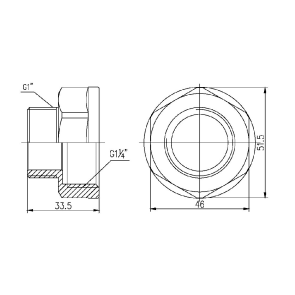 Переход Thermo Alliance Forte 1" 1/4х1" ВЗ SF3603225 №2