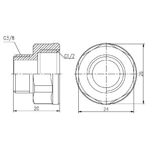 Перехід Thermo Alliance Forte 1/2"х3/8" ВЗ SF360159 №2