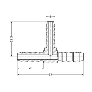 Тройник Thermo Alliance Standart 8 SD4178 №5