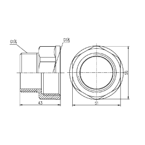 Перехід Thermo Alliance Forte 1" 1/2х1" 1/4 ВЗ SF3604032 №5