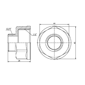 Перехід Thermo Alliance Forte 1" 1/4х3/4" ВЗ SF3603220 №3