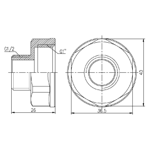 Перехід Thermo Alliance Forte 1"х1/2" ВЗ SF3602515 №5