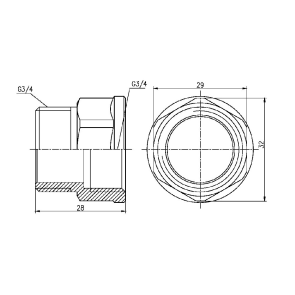 Переход Thermo Alliance Forte 3/4" ВЗ SF3602020 №3