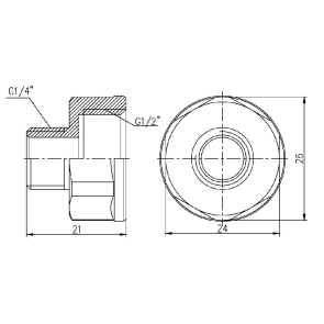 Перехід Thermo Alliance Forte 1/2"х1/4" ВЗ SF360156 №2