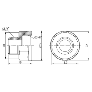 Перехід Thermo Alliance Forte 3/8"х3/4" ВЗ SF36096 №3