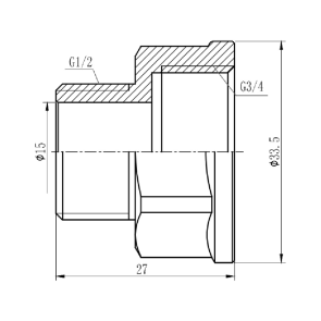 Перехід Thermo Alliance Forte 3/4"х1/2" ВЗ SF3602015 №2