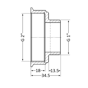 Переходник Thermo Alliance Standart 2"х1" ВЗ SD4095025 №8