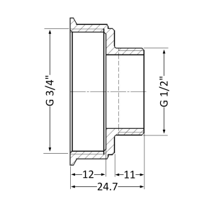 Перехідник Thermo Alliance Standart 3/4"х1/2" ВЗ SD4091520 №5