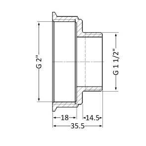 Перехідник Thermo Alliance Standart 2"х1 1/2" ВЗ SD4095040 №2