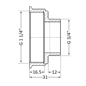 Перехідник Thermo Alliance Standart 1 1/4"х3/4" ВЗ SD4093220 №6