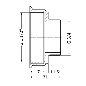 Переходник Thermo Alliance Standart 1 1/2"х3/4" ВЗ SD4094020 №5