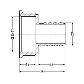Штуцер Thermo Alliance Standart 20х3/4" ВР SD4262020 №5