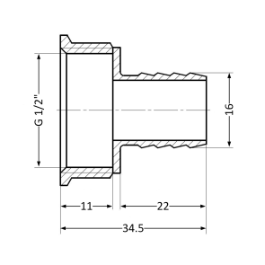 Штуцер Thermo Alliance Standart 16х1/2" ВР SD4261516 №2