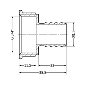 Штуцер Thermo Alliance Standart 25х3/4" ВР SD4262025 №5