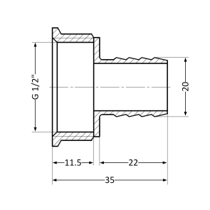 Штуцер Thermo Alliance Standart 20х1/2" ВР SD4261520 №7