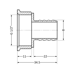 Штуцер Thermo Alliance Standart 8х1/2" ВР SD426158 №5