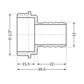 Штуцер Thermo Alliance Standart 12х1/2" ЗР SD4271512 №5