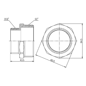 Ніпель редукційний Thermo Alliance Forte 2"х1" 1/2 SF3595040 №2