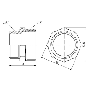 Ниппель редукционный Thermo Alliance Forte 1 1/2"х11/4" SF3594032 №2