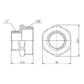 Ниппель редукционный Thermo Alliance Forte 1 1/2х1" SF3594025 №2