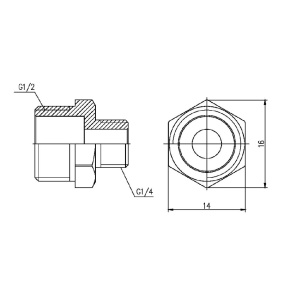 Ніпель редукційний Thermo Alliance Forte 1/2"х1/4" SF359156 №4