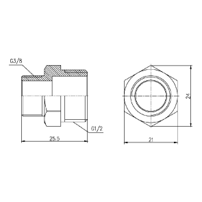 Ниппель редукционный Thermo Alliance Forte 1/2"х3/8" SF359159 №3
