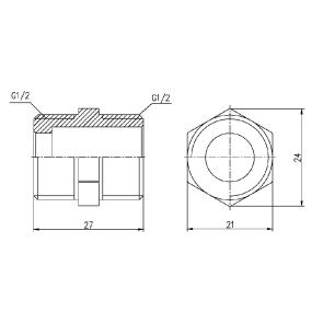 Ніпель Thermo Alliance Forte 1/2" хром SF358H15 №4