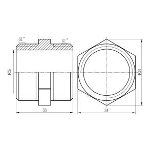 Ніпель Thermo Alliance Forte 1" посилений SF35825R №6