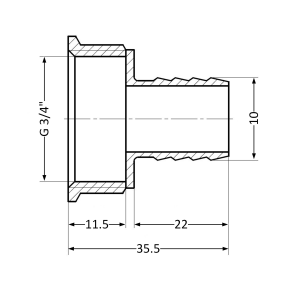 Штуцер Thermo Alliance Standart 10х3/4" ВР SD4262010 №11