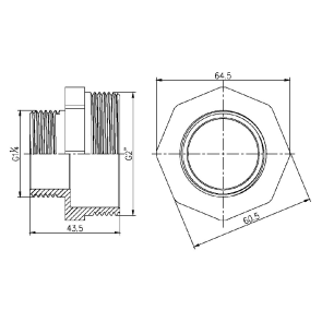 Ниппель редукционный Thermo Alliance Forte 2"х1" 1/4 SF3595032 №2