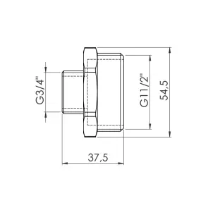 Ніпель редукційний Thermo Alliance Forte 1 1/2х3/4" SF3594020 №2