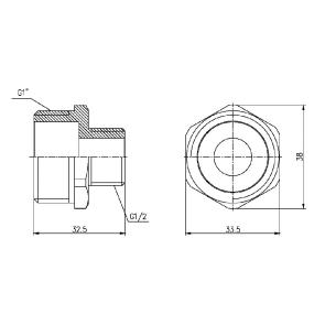 Ніпель редукційний Thermo Alliance Forte 1" х1/2" SF3592515 №2