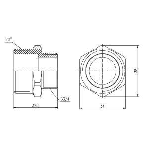 Ніпель редукційний Thermo Alliance Forte 1" х3/4" SF3592520 №8