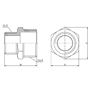 Ниппель редукционный Thermo Alliance Forte 1/2"х3/4" SF3592015 №8