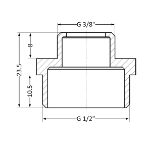 Ніпель Thermo Alliance Standart 1/2"х1/8" ЗР SD408159 №5