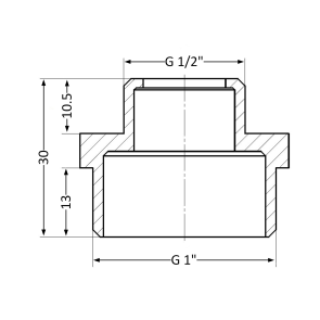 Ніпель Thermo Alliance Standart 1"х1/2" ЗР SD4082515 №5