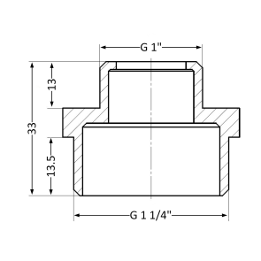Ніпель Thermo Alliance Standart 1 1/4"х1" ЗР SD4083225 №5