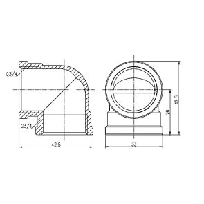 Угол Thermo Alliance Forte 3/4" ВВ SF36820 №4