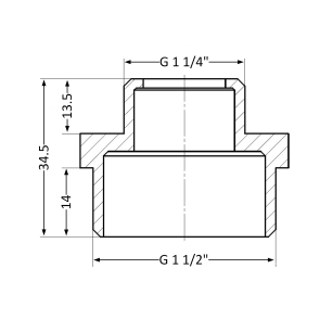 Ніпель Thermo Alliance Standart 1 1/2"х1 1/4" ЗР SD4084032 №5