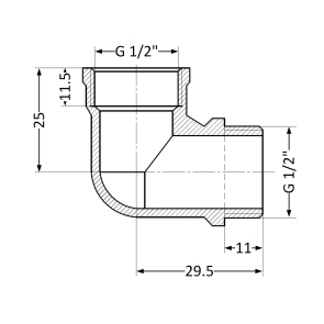 Кут Thermo Alliance Standart 1/2" ВЗ SD42015U №3