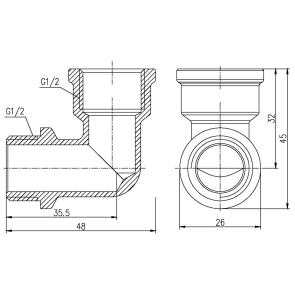 Угол Thermo Alliance Forte 1/2" ВЗ SF37215 №6