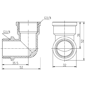 Кут Thermo Alliance Forte 3/4" ВЗ SF37220 №2
