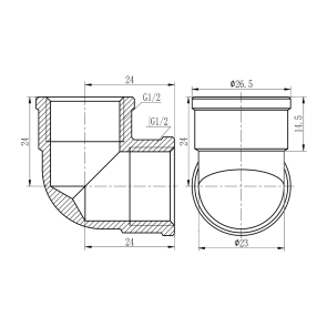 Угол Thermo Alliance Forte 1/2" ВВ хром SF368H15 №6