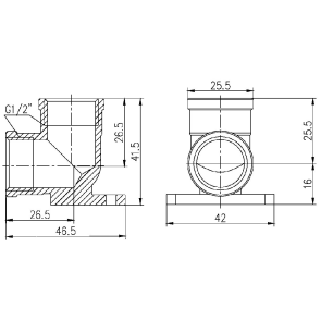 Угол настенный Thermo Alliance Forte 1/2" ВВ SF37115 №2