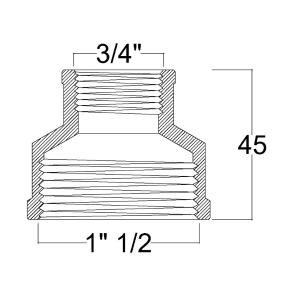 Муфта редукционная Thermo Alliance Forte 1 1/2х3/4" ВВ SF3574020 №2