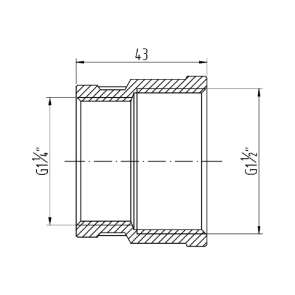 Муфта редукционная Thermo Alliance Forte 1 1/2х1" 1/4 ВВ SF3574032 №2